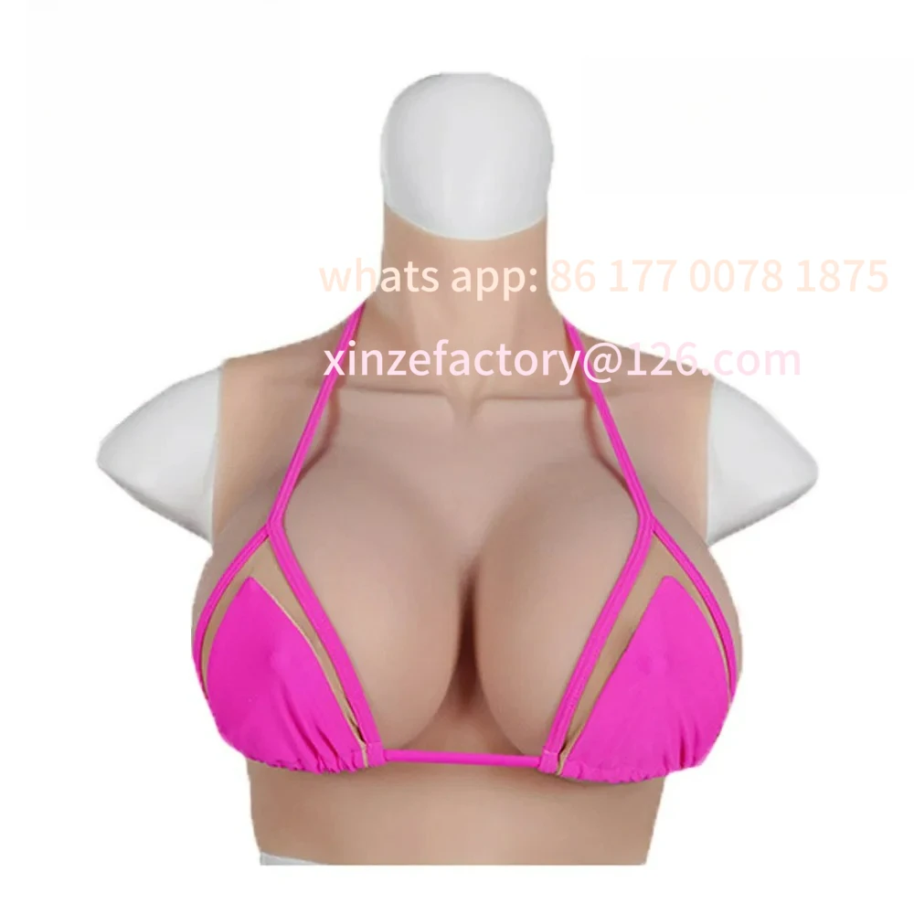 

Customizable Crossdress for Men Beginner Fake Silicone Breast Forms Huge Boob A/B/C/D/E/G/H Cup Transgender
