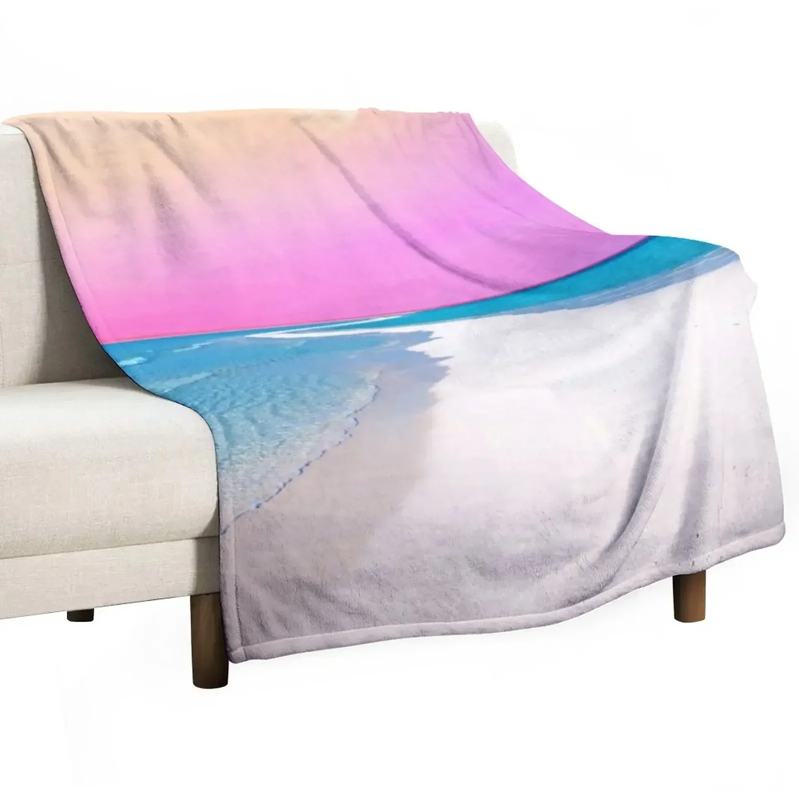 Ocean & Moon II #digitalart #nature Throw Blanket Beautifuls decorative Summer Beddings Decorative Beds Blankets