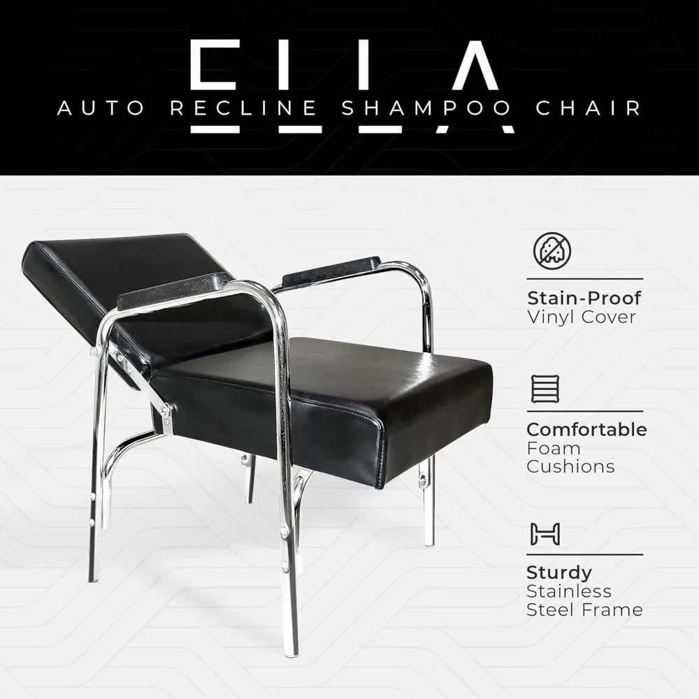 Pedicure Chair.'Ella' Professional Auto Recline Shampoo Chair [5028] By PureSana, Premium Vinyl Material, High Density