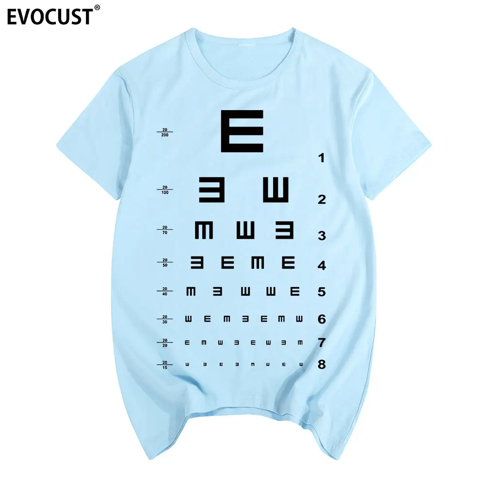 Eye Vision Chart Funny Optometrist Optometry Glasses T-shirt Cotton Men T shirt New TEE TSHIRT Womens unisex Fashion