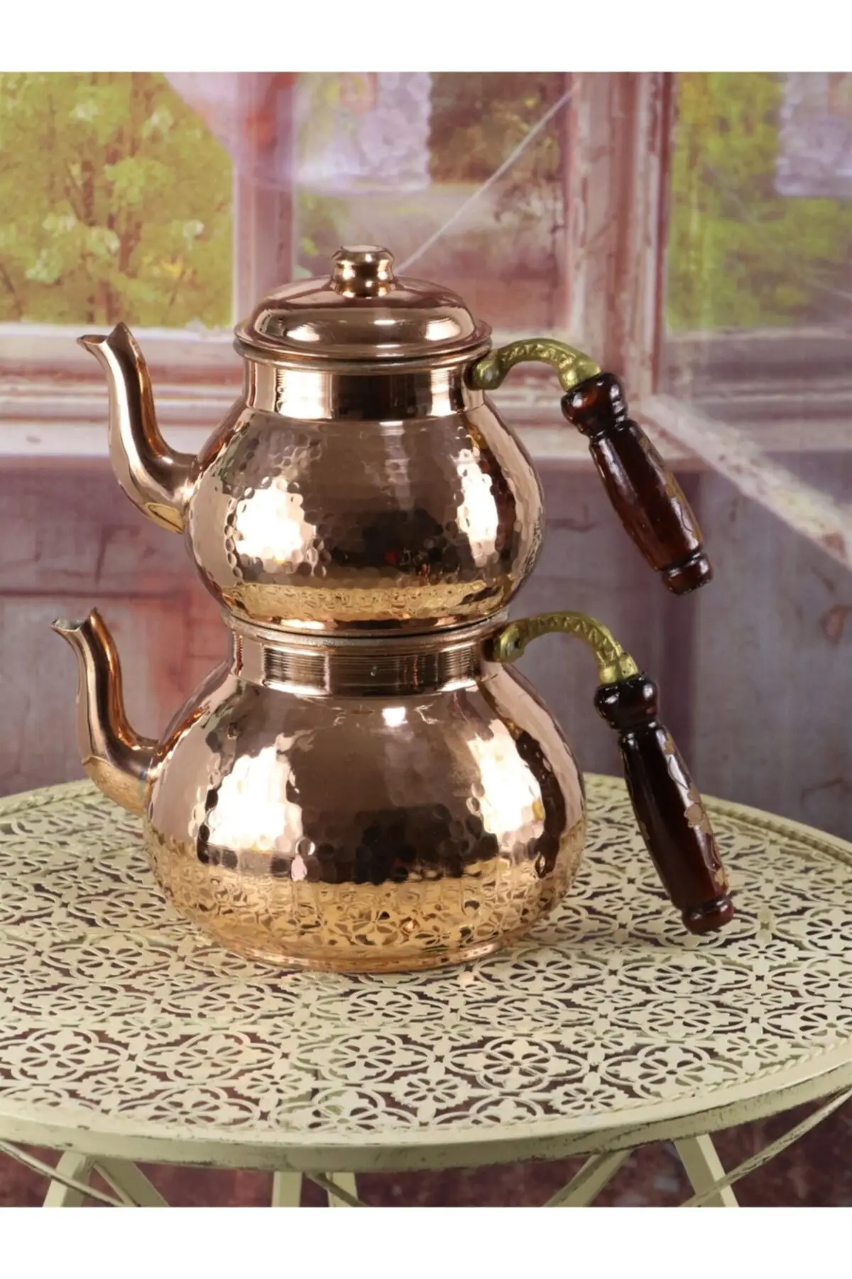 DOLBOVI thick tattoo large base copper teapot Cooper Tea Pots Handmade