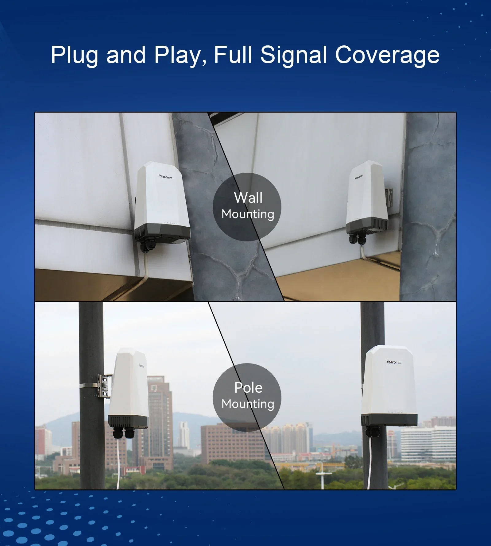 Yeacomm NR610 5G outdoor CPE Router with MTK T750 Chipset Dual Sim Card Slots