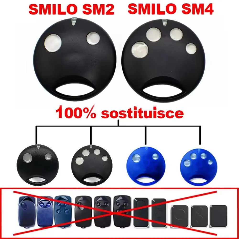 2CPS لطيفة SMILO SM2 SM4 433MHz المتداول رمز بوابة بالتحكم عن بعد فتاحة ل SMXI SMX2R SMX2 SMXIS OXI OX2 تحكم المحرك