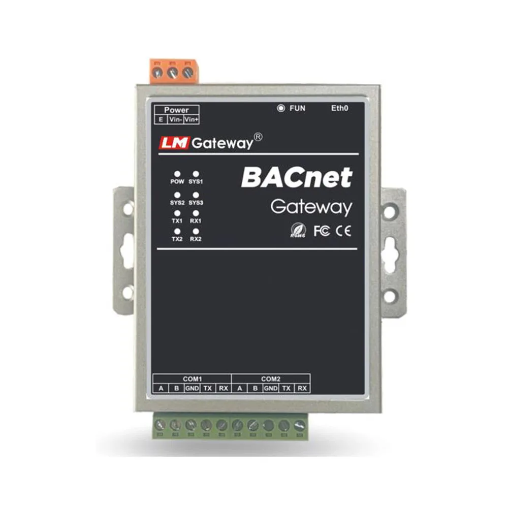 Gateway414-B 2*ethernet 4*RS485 BACnet gateway Modbus,DLT645,OPCUA,Mbus to BACnet IP protocol