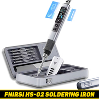 FNIRSI HS-02 Soldering Iron Portable Heating Kit 100W Power Supply Adjustable Temperature Quick Heating Repair Station Soldering