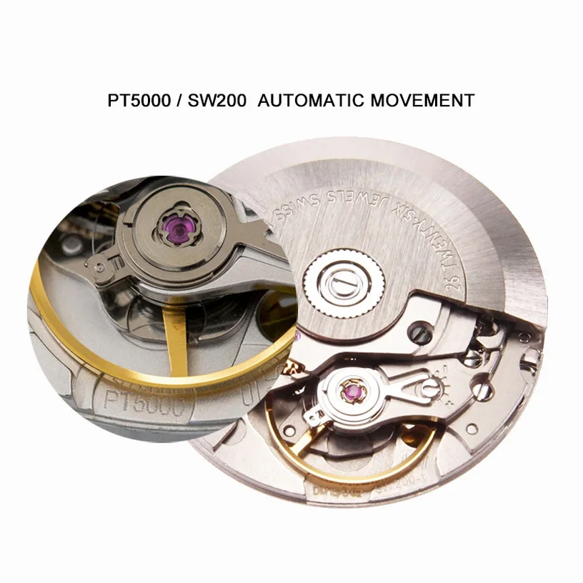 Octopus Men Automatic Watch 36mm Luxury Mechanical Wristwatch 10ATM Waterproof BGW-9 Luminous Sapphire Mirror PT5000 SW200