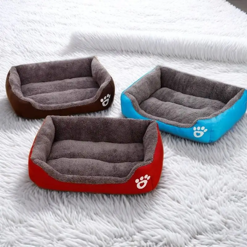 Chenil chaud coloré pour chien, matelas pour animaux de compagnie, lit de couchage confortable et respirant pour grands, moyens et petits chiens