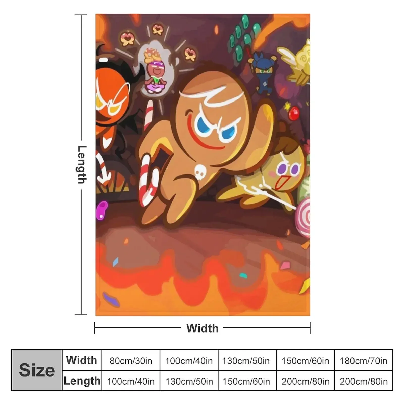 Gingerbrave cookie a character in Cookie run kingdom Throw Blanket Stuffeds Single blankets ands Blankets