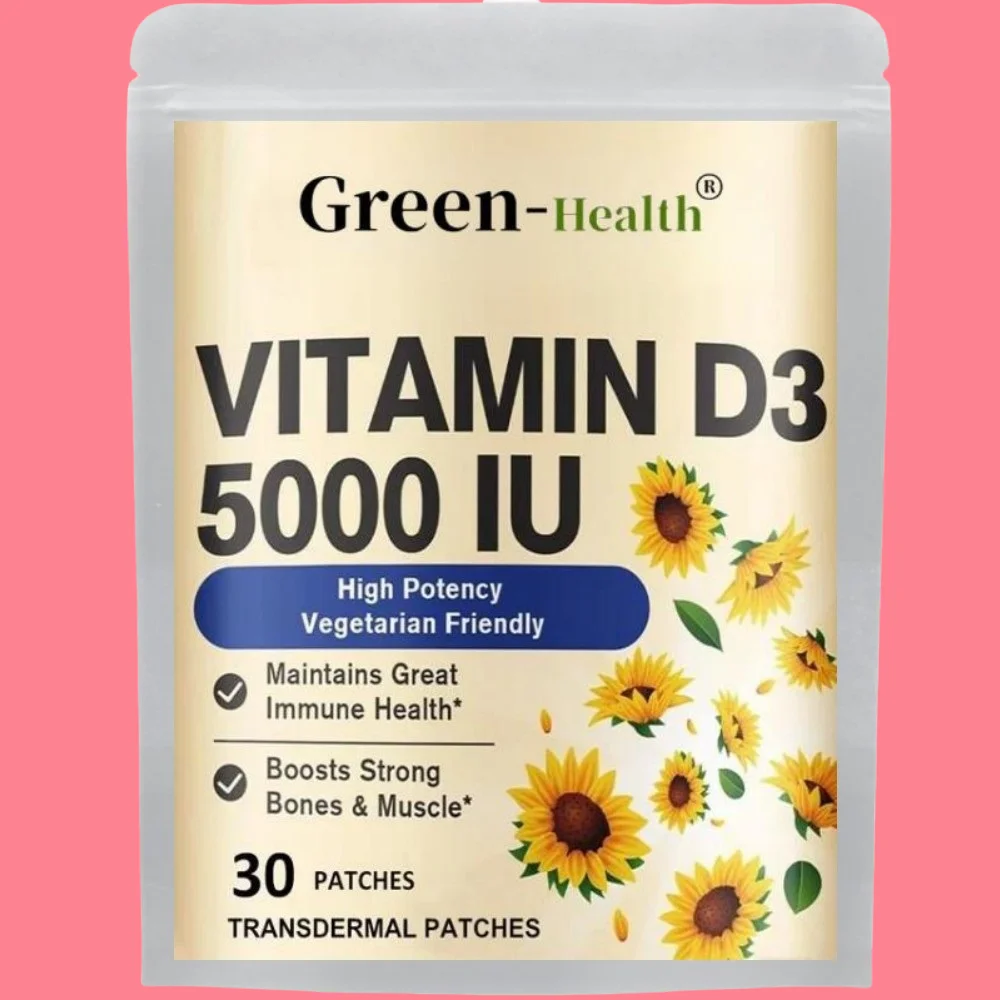 30 Patches Vitamin D3 Transdermal Patchesfor Supporting Cardiovascular Health, Strong Bones & Muscle Function