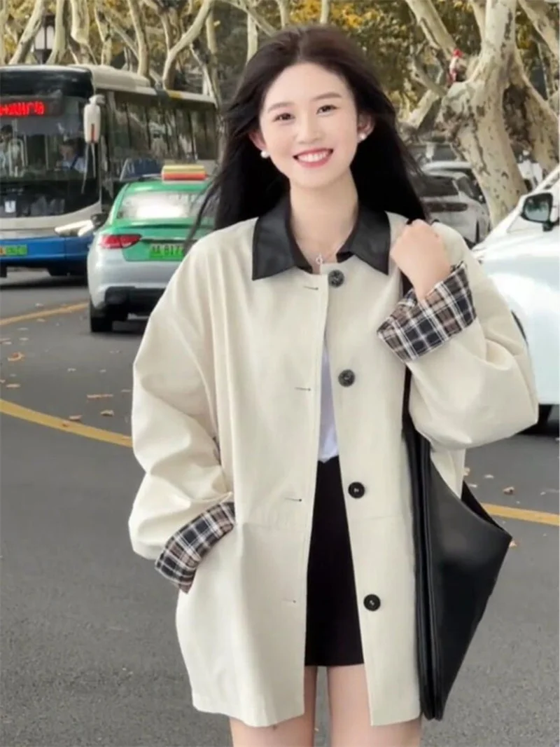 

Korean Style Windbreaker Jacket For Women In Spring And Autumn 2025 New Small And Casual Style High-end Feeling Japanese Style