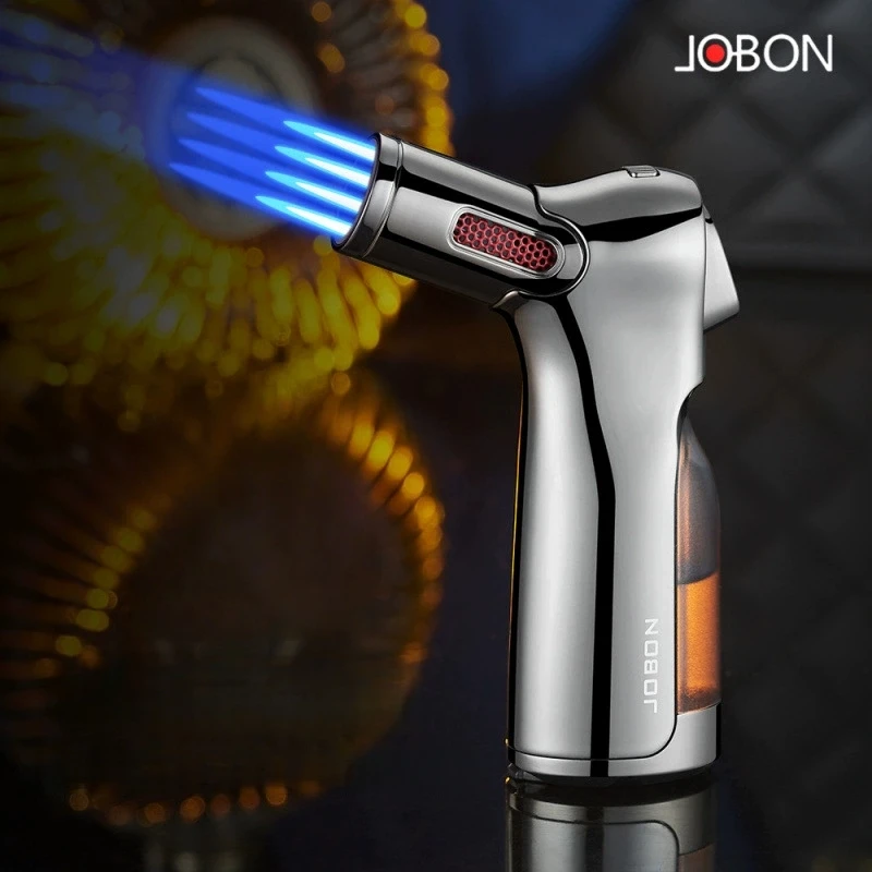 

JOBON High-power Cigar Gun Lighter Metal Windproof Outdoor Safety Lock Butane Inflatable Welding Camping Barbecue Lighter