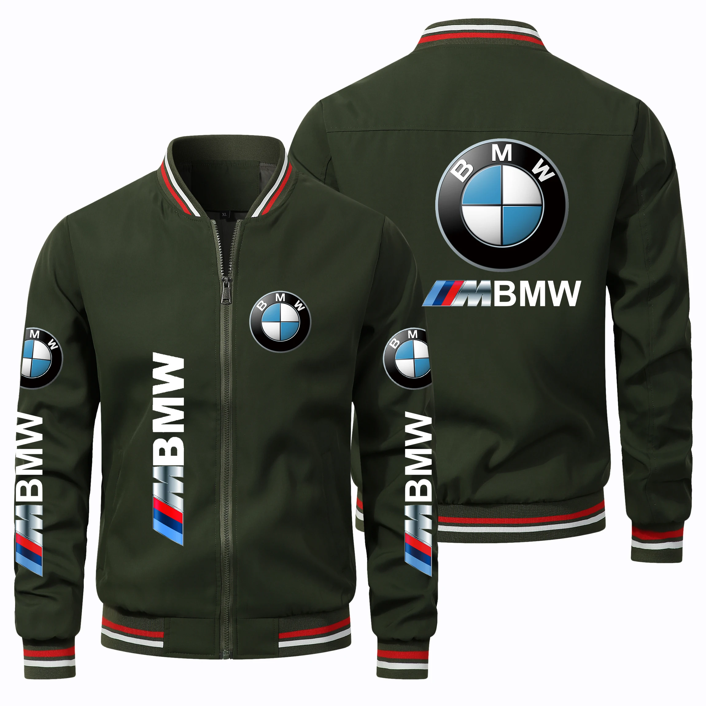 Chaqueta de motociclista BMW para hombre, cortavientos informal de moda, ropa deportiva de gran tamaño, ropa de carreras personalizada, 1 pieza