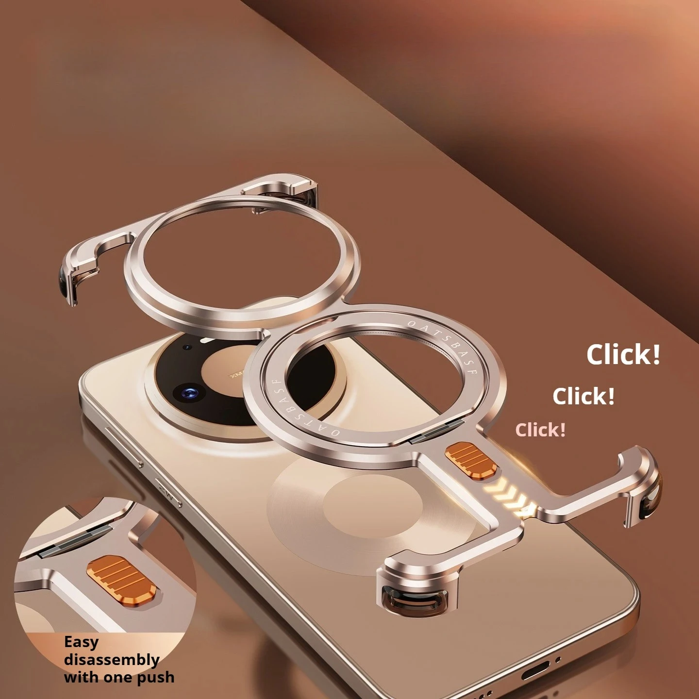 

Чехол для телефона Oatsbasf Views Shape для Huawei Mate 80 Pro Max 80 Pro, металлический чехол для телефона с 360° ° Вращающееся магнитное кольцо безрамного корпуса