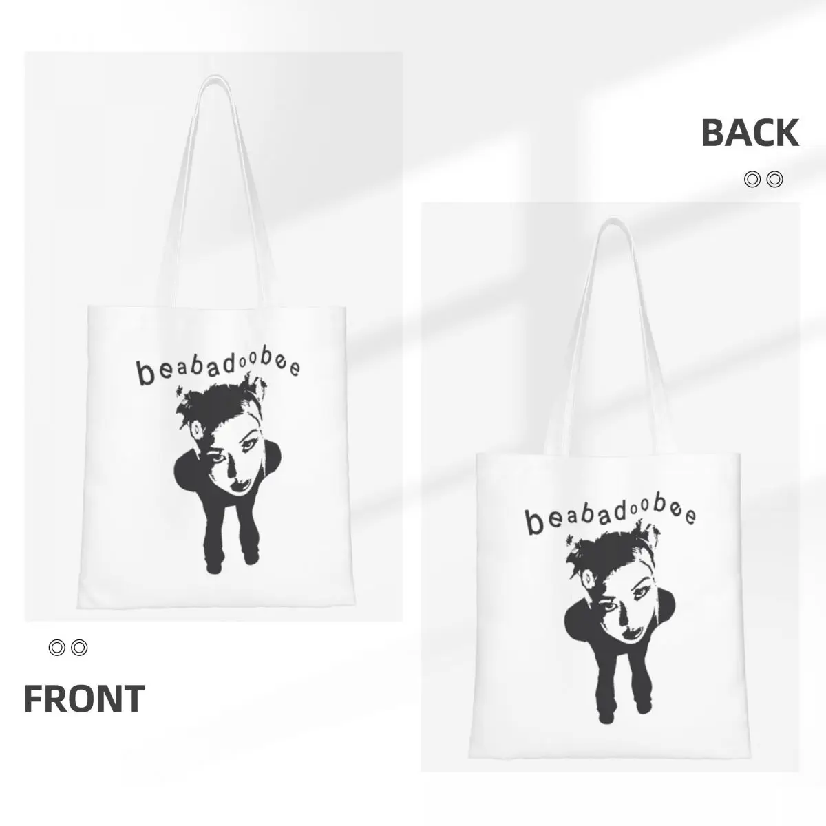 Beabadoobee Music Shopping Bags Canvas The Tote Bag Reusable for Women Shoulder Tote Travel Handbag