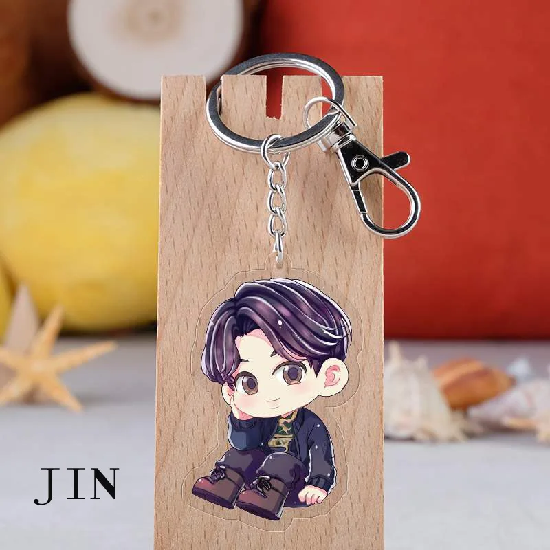 Acrylic Keychain Kpop Jimin V Suga Jhope Jungkook Jin Anime Merchandise Cute Pendant Jewelry Accessories