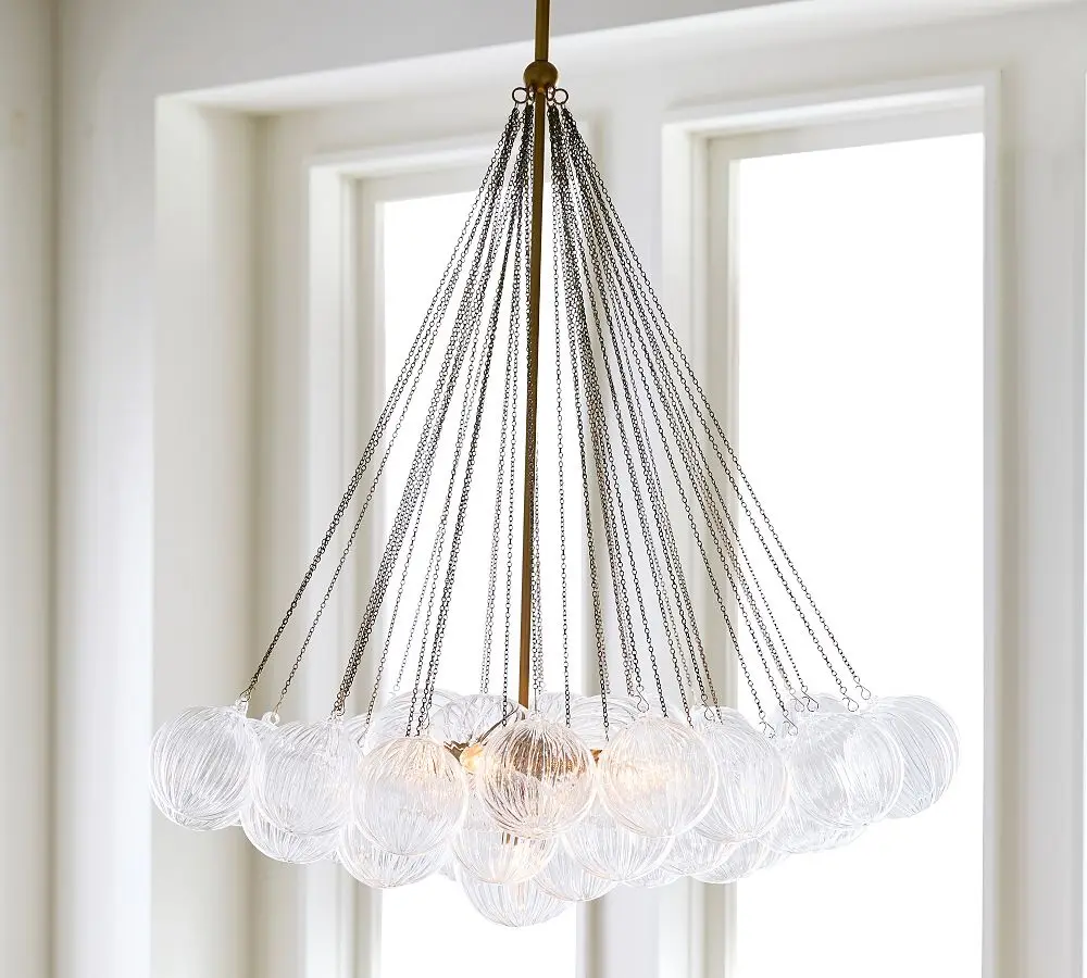Interior living room with electricity seller simple spirit and made of brass, vintage brass veneer chandelier