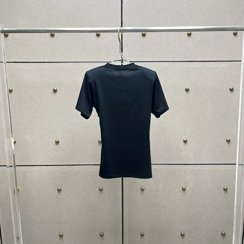 Lady Dolphin Pleated T-Shirt with Metal Fasteners and Waist Closure for a Slimming Fit and Short Sleeve Top - 2026 New Design