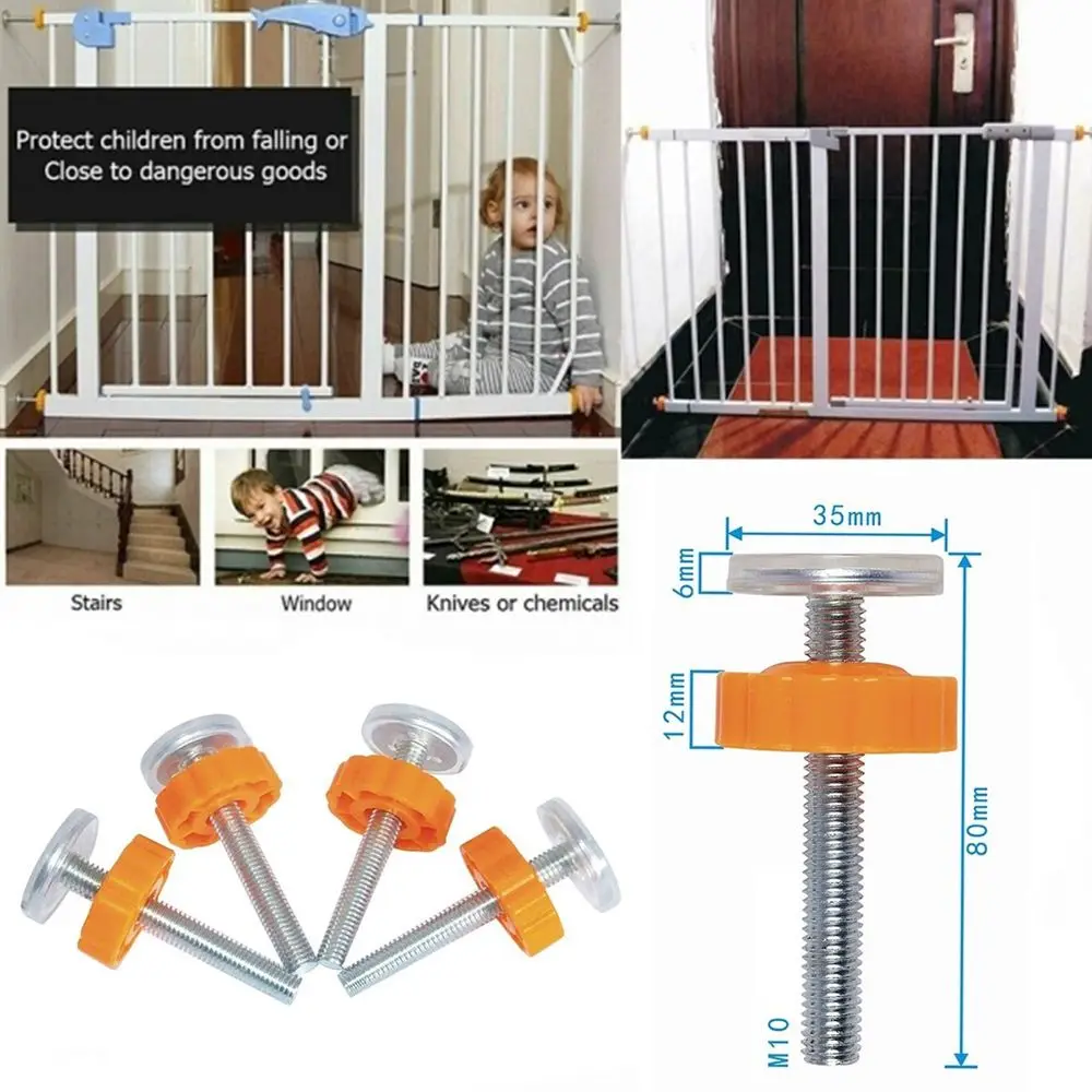 

Kit Baby Fence Screws With Locking Guardrail Bolts Accessories Baby Safe Screws/Bolts Gate Bolts