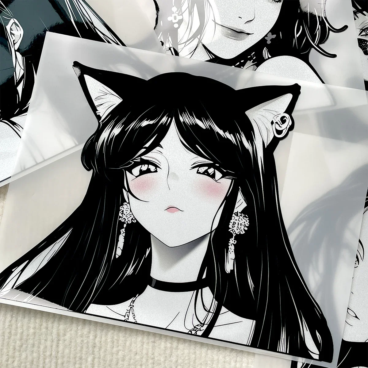 

Motorcycle Body Waterproof Vinyl Decal Motorcycle Car Decor Reflective Sticker JDM Anime Girl Sticker