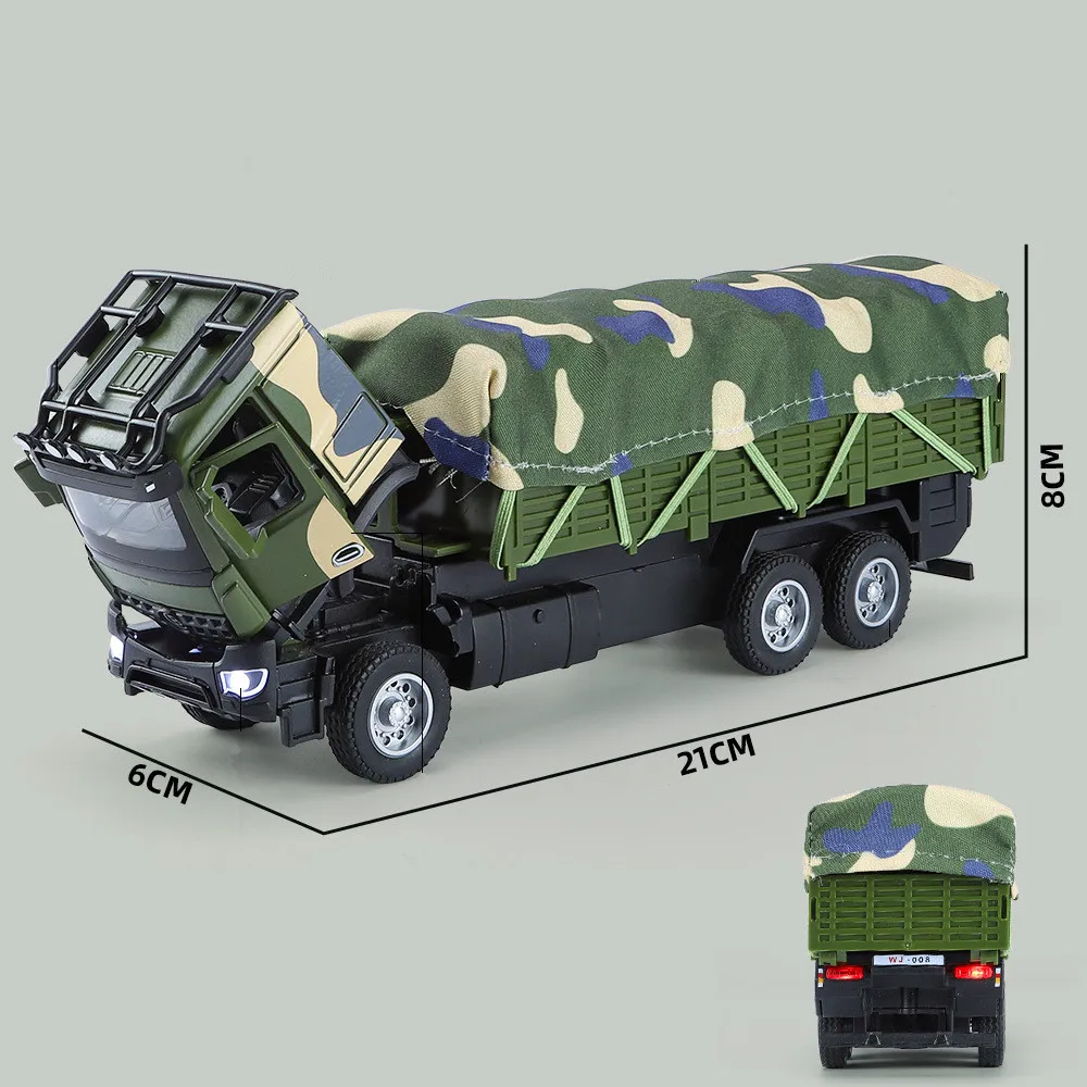 1: 35 lega tirare indietro modello di auto lanciarazzi, simulazione militare missile auto giocattolo, veicolo di trasporto camion, all'ingrosso