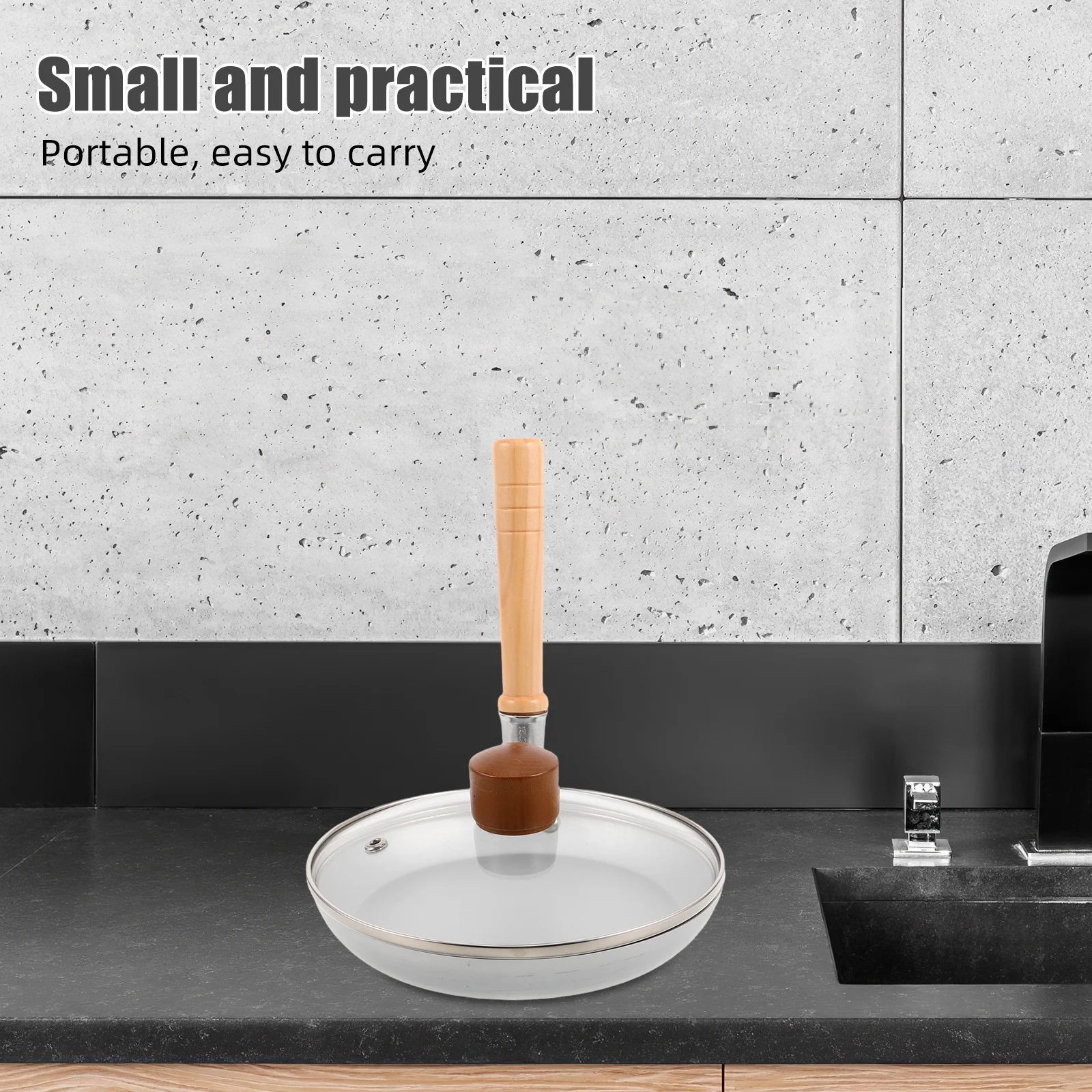 

1 комплект японской посуды с вертикальной ручкой — маленькая сковорода с антипригарным покрытием и крышкой для Oyakodon — мини-сковорода для яиц для японского омлета