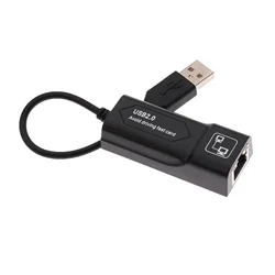 USB 2.0 to RJ45 Ethernet Adapter - 100Mbps Wired Network Card for Computer/Laptop, Plug & Play Driver-Free
