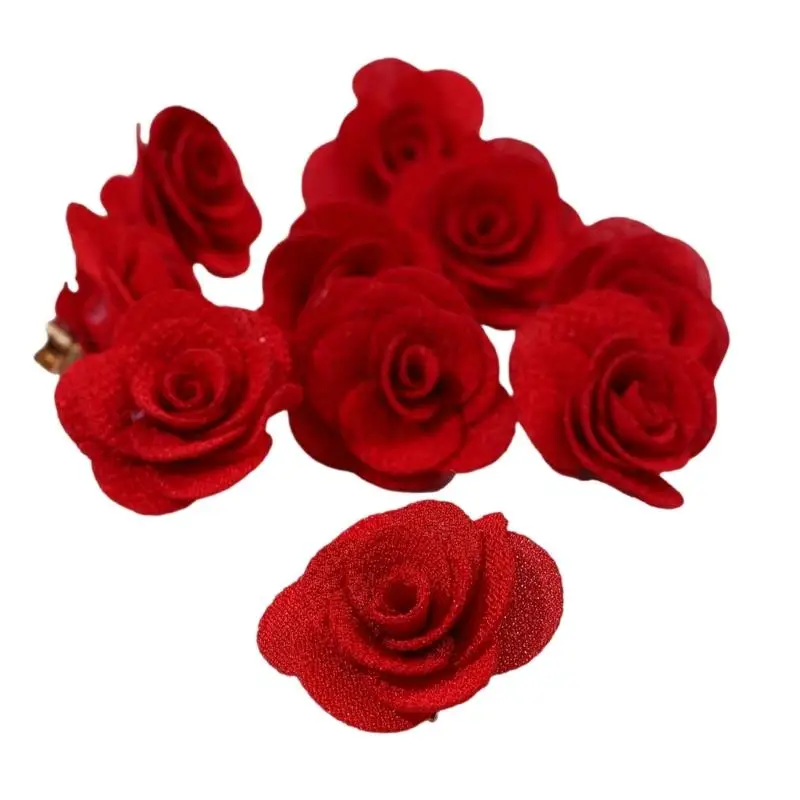 

652F 10 шт. заколки с цветком розы, металлическая заколка для волос сильной фиксации для офисных вечеринок Traval
