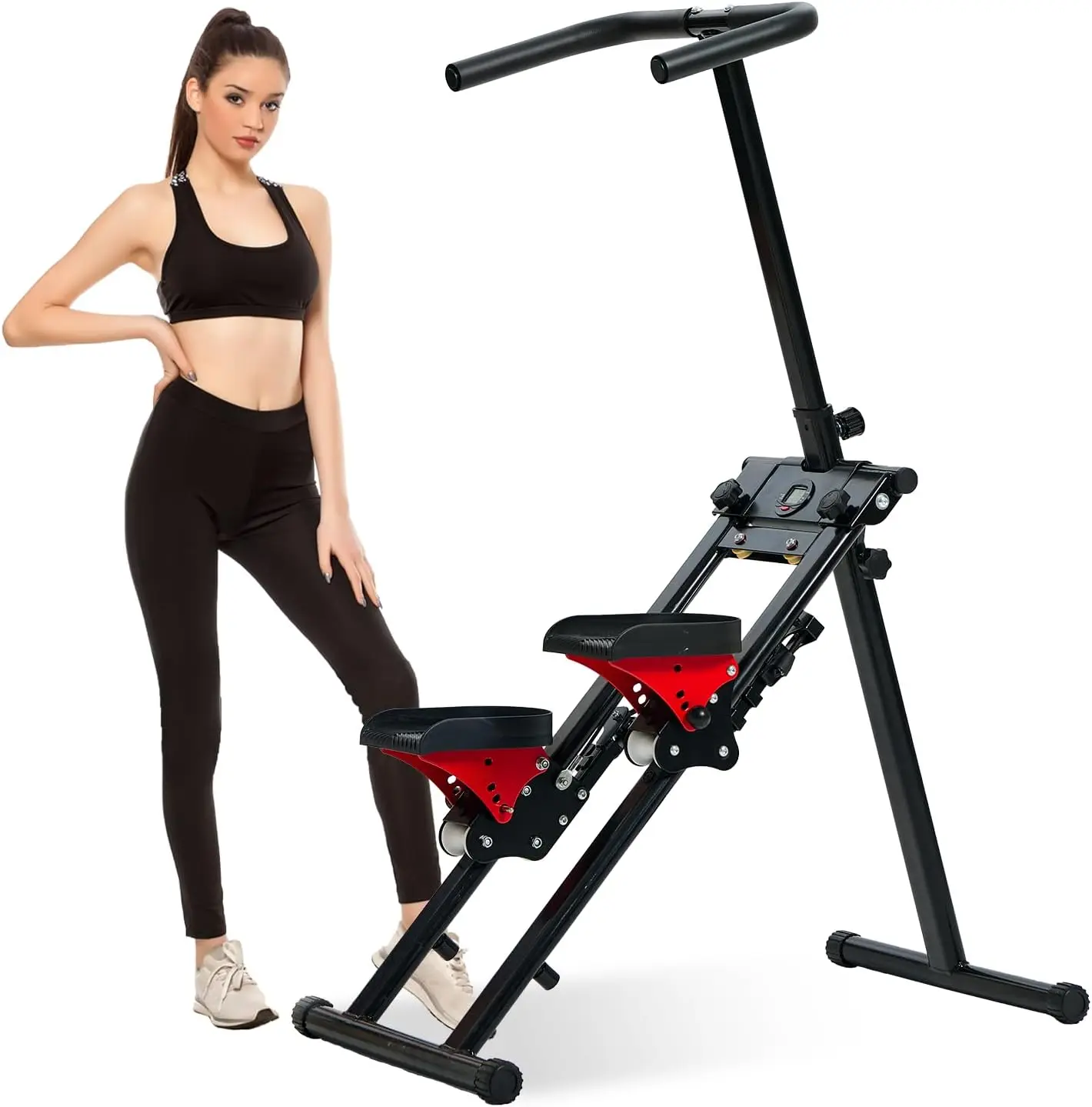 Stair Master for Exercise at Home Full Body Workout Machine,Foldable Vertical Climber Exercise Machine,Cardio Exercise Climber,A