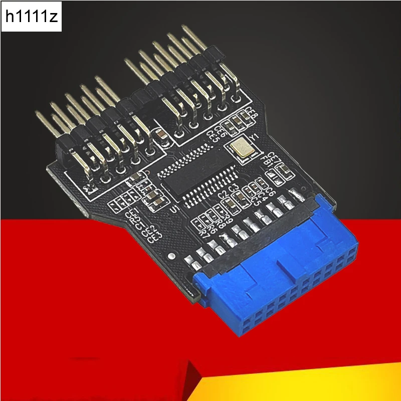 Scheda madre Splitter USB 19Pin a doppio connettore a 9 Pin Header femmina da 1 a 2 scheda maschio HUB USB a 9 Pin USB 2.0 adattatore Riser a 9 pin