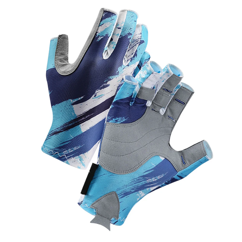 

Anti-slip Breathable Half-finger Gloves Fishing Outdoor Cycling Moisturizing Riding Sports Polyester -dry