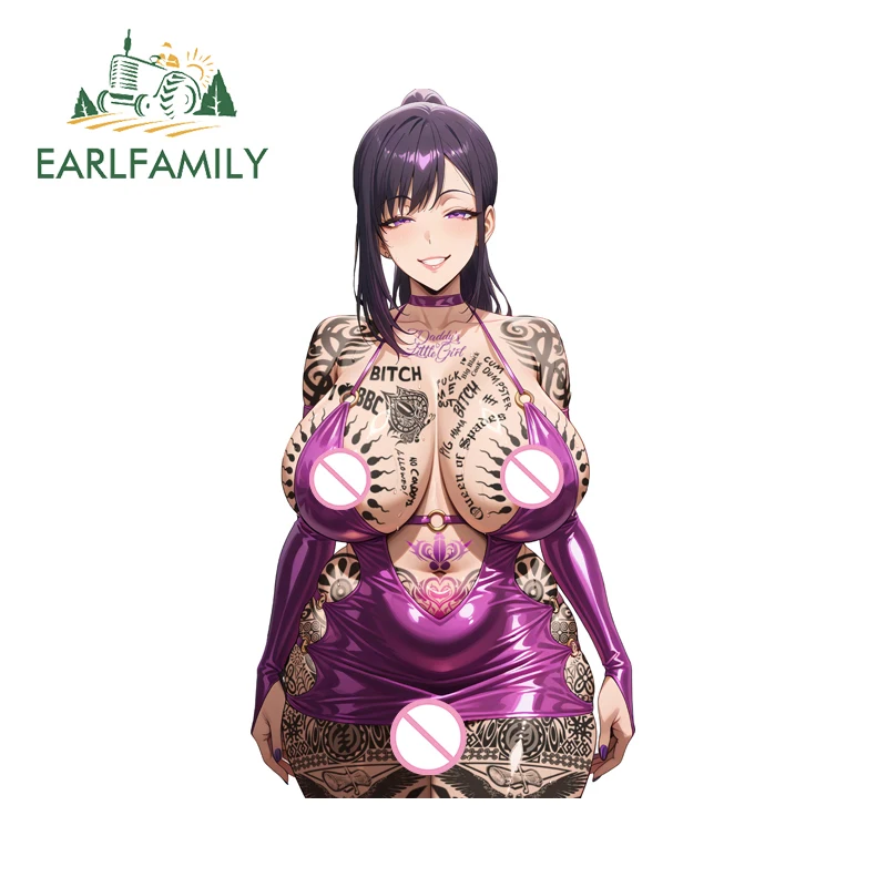 EARLFAMILY ممرضة ميركو الشيطانة الوشم ملصقات السيارات الثدي هنتاي الغنيمة الأصلي ملصق مائي ويندوز السيارات الفينيل اكسسوارات السيارات #6