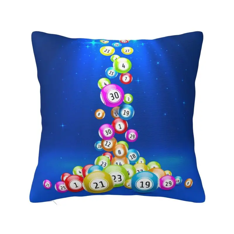 Modern Hot Game Bingo Balls Cushion Cover 60*60 cm Polyester Throw Pillow Case Bedroom Decoration Sofa Chair Pillowslip