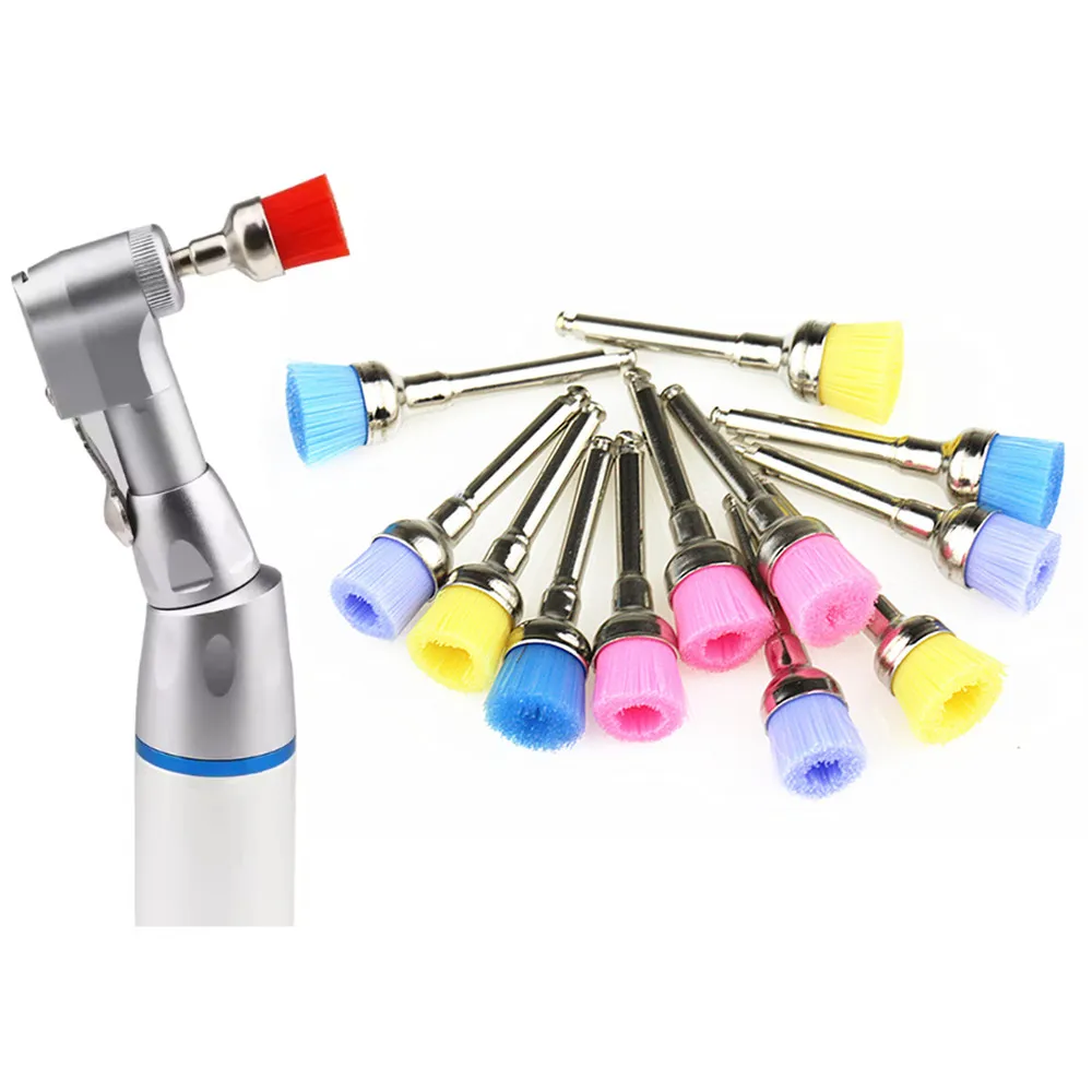30pcs/Bag Disposable Dental Polisher Nylon Bristle Brush Polishing Polisher Cup Teeth Whitening Prophy Brushes Dentistry Tools