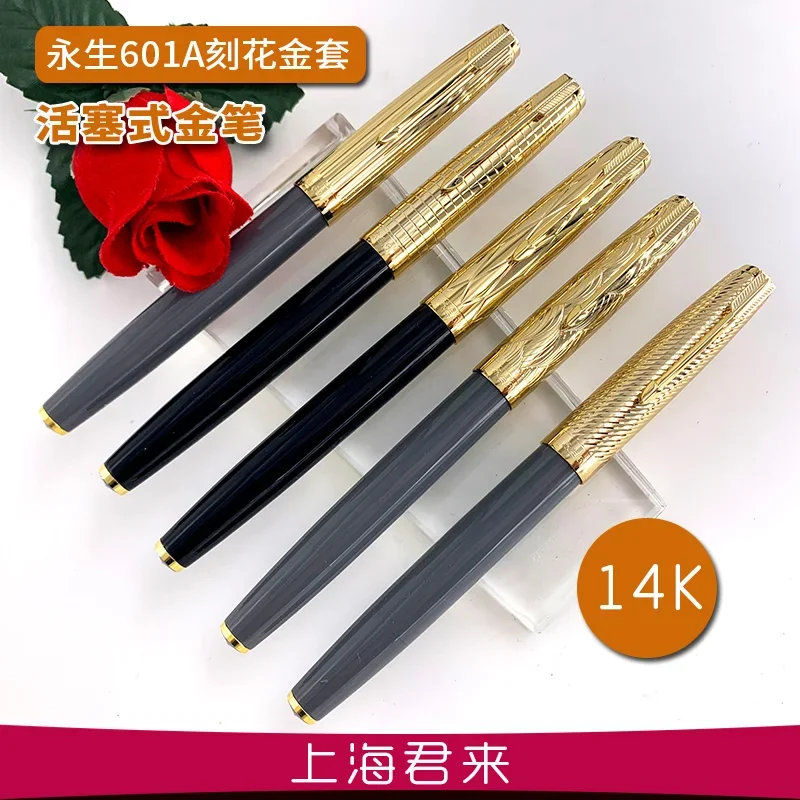 pluma-estilografica-de-vacio-de-piston-original-yong-shen-601a-oro-de-14k-ventana-de-visualizacion-de-tinta-vintage-regalo-coleccion-de-practica-de-caligrafia