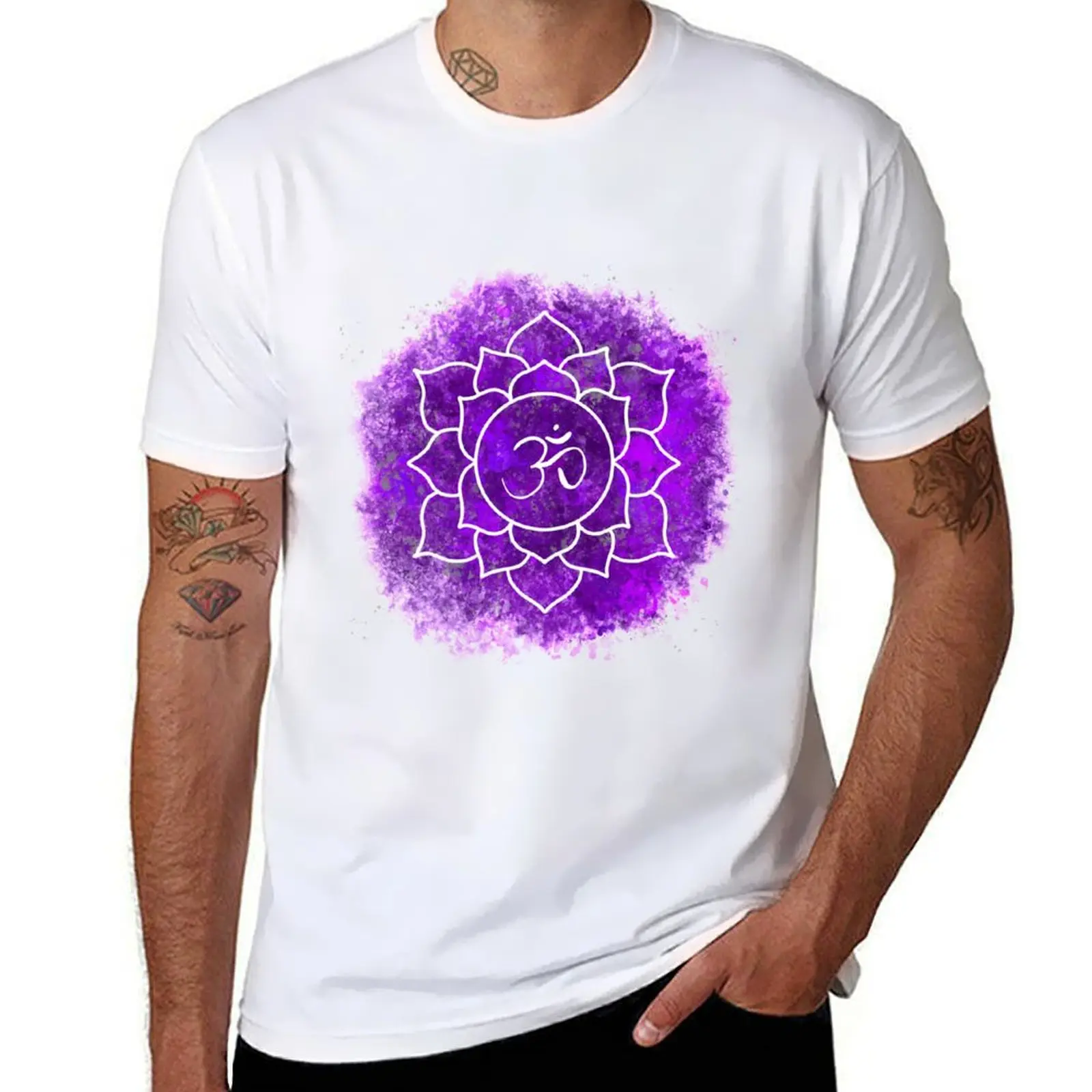 

Crown Chakra Meditation Symbol T-Shirt man t shirts cotton man t shirt cotton printed t shirts for man T-shirt