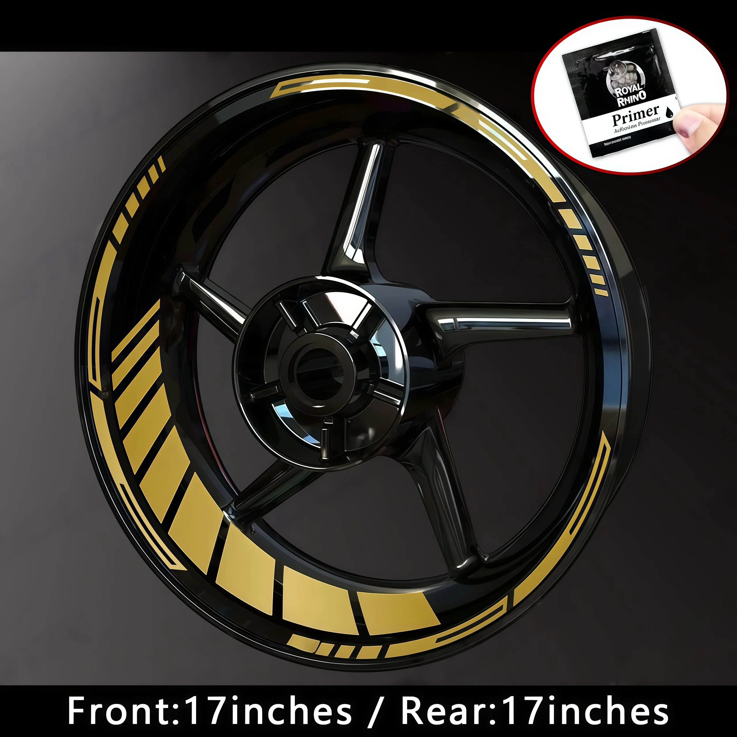 16 stks/vel voor 17in Motorfiets Hub Stickers Streep Waterdichte Vinyl Decals voor YAMAHA Honda Kawasaki Suzuki BMW KTM Triumph
