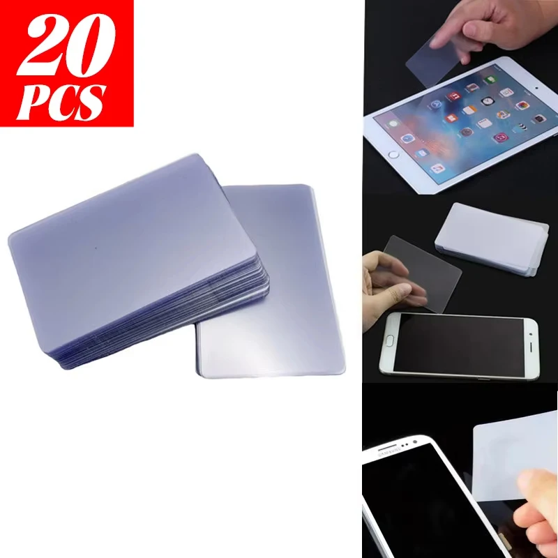 10-20 Pcs Clear Plastic Card Phone Screen Opener Flexible Pry Opening Scraper For Mobile Phone Tablet LCD Repair Tools Set Kit