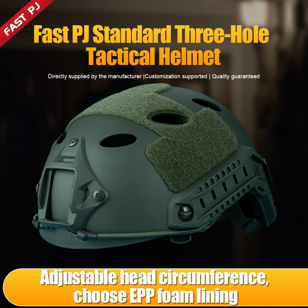 FAST PJ Tactical Helmet - Civilian Protection | Round Vent Holes | Non-Military/Police Use for Outdoor