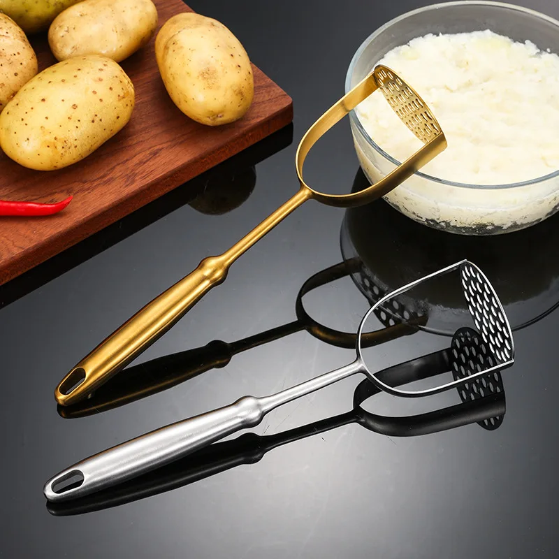 

1 шт., картофельная пюре из нержавеющей стали, кухонный инструмент, ручная многофункциональная пюре для сладкого картофельного пюре, удобная
