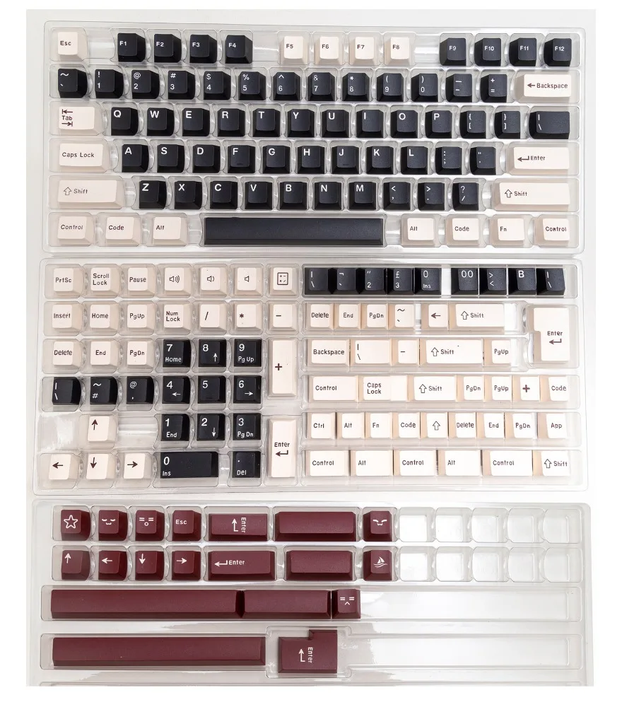 Keycap two-color process bald head original height Aifei ABS full set split space 87 61 104 keys