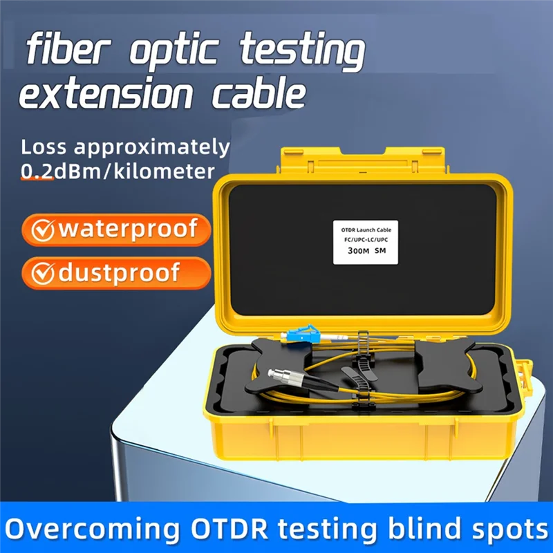 

AA60-Fiber Optic OTDR Launch Cable Box Dead Spot Eliminator 300M Fiber Optic Ring OTDR Transmitting Cable Box