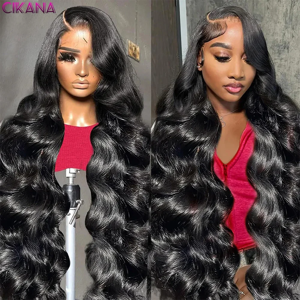 13x4 Body Wave Lace Front Wigs Human Hair For Women 180% Density 5x5 Glueless HD Lace Closure Wigs Human Hair Pre Plucked Cikana