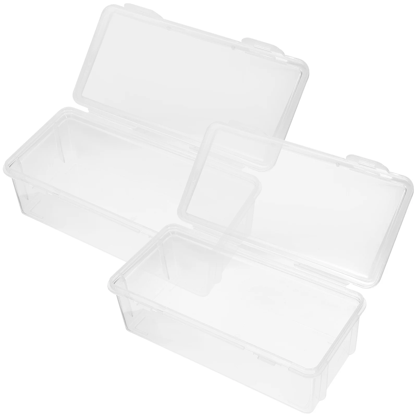 

2pcs Storage Box Pp Clear Airtight Lid Keeper For Kitchen Loaf Container Plastic Bread Box For Homemade Bread Cereal Spice