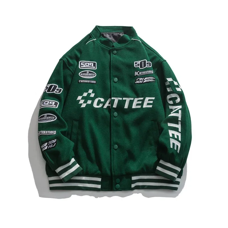 2022 new autumn and winter leisure loose hip-hop jacket Y2K high arcade car embroidered men and women baseball uniforms jacket