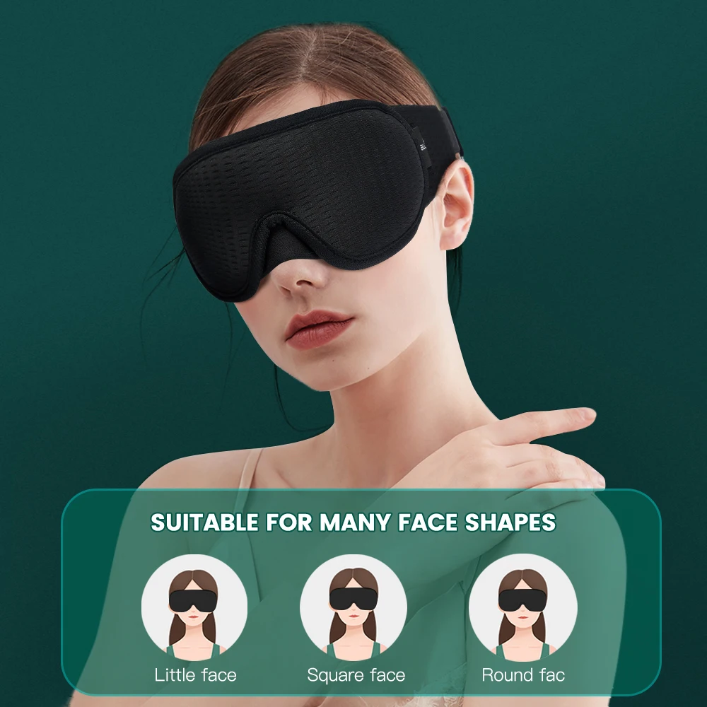 3D Sleep Mask Blindfold Sleeping Aid Eyepatch Eye Cover Sleep Patches Eyeshade Breathable Face Mask Eyemask Health Care for Rest