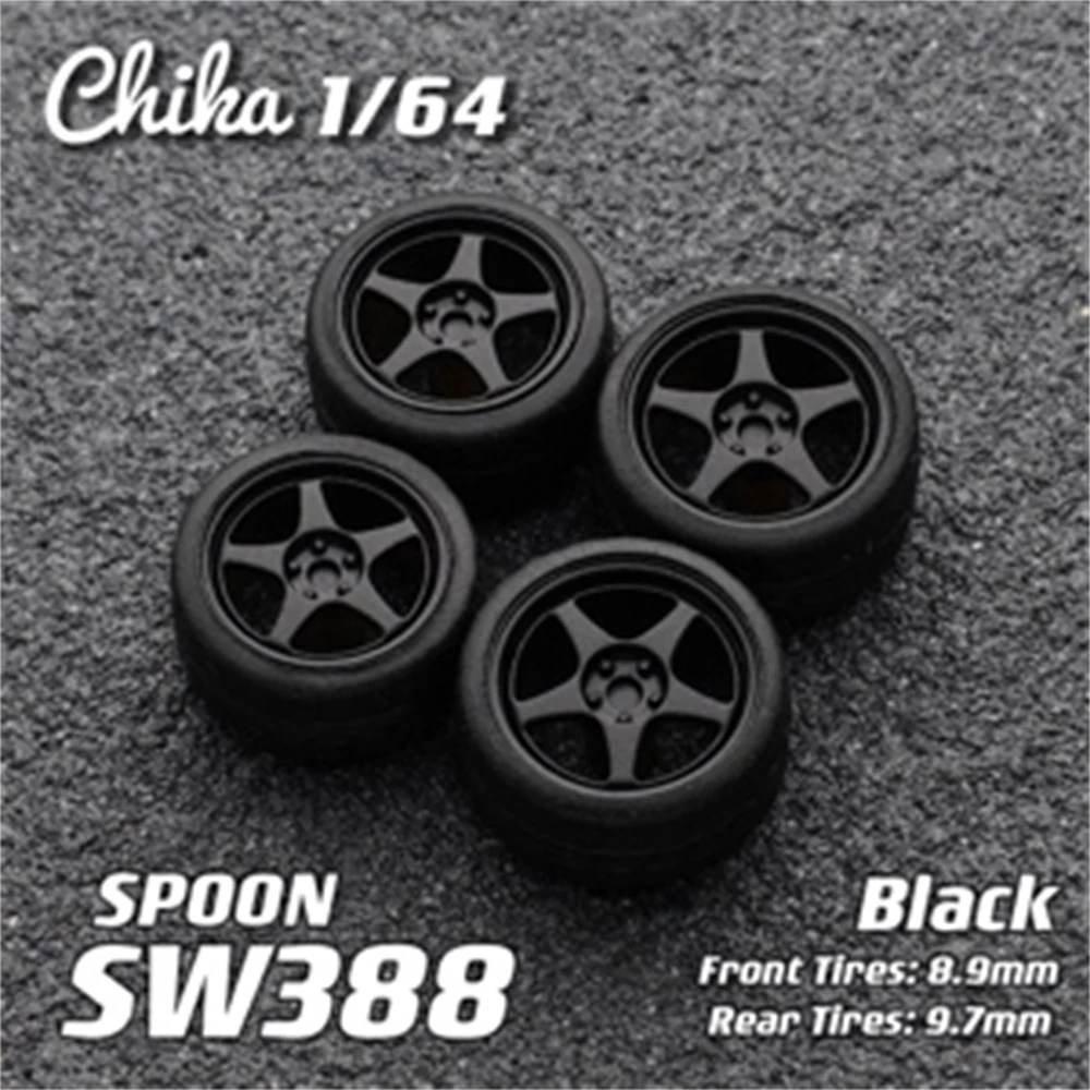Chika 1/64 Nabes Wheels Tires PF05 R01 CV04 MS3 Luxurious Modified Parts JDM VIP for Tomica MiniGT Modified Wheels