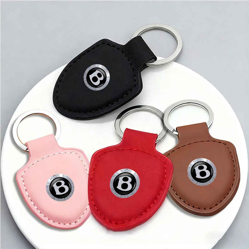 

Personality Car Shield Keychain Leather Ring Souvenir Gift for New Bentley Flying Hurtling Spur Continental GT Bentayga Mulsanne