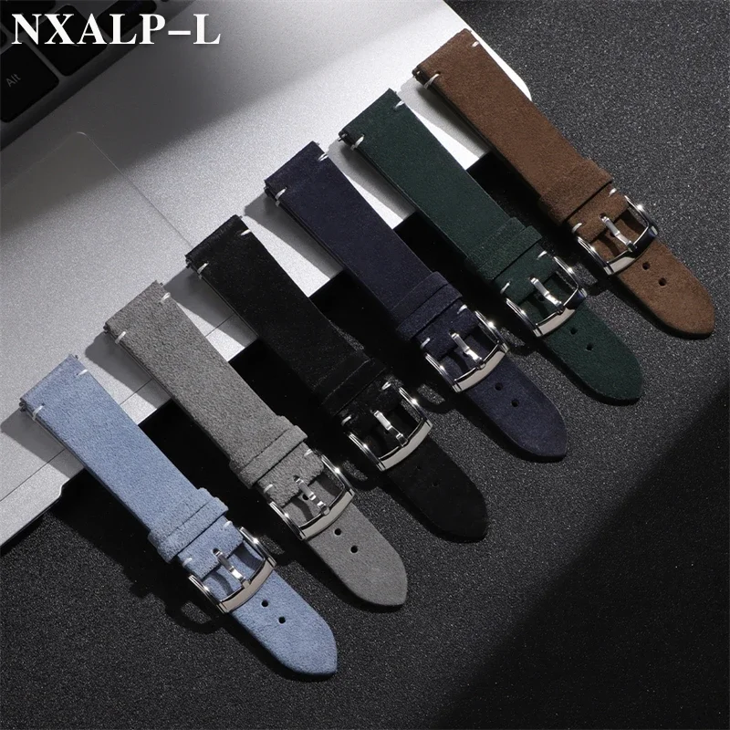 لينة الجلد المدبوغ جلد طبيعي حزام الساعات 20 مللي متر 22 مللي متر اليدوية خياطة جلد البقر حزام ساعة اليد لأوميغا ل Seiko ساعة ذكية معصمه