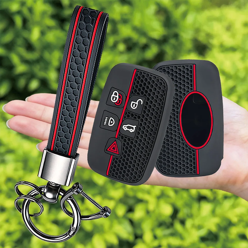 Keychain For Land Rover Range Rover Sport Evoque Freelander Velar Discovery 4 Jaguar XE XJ XF Car Remote Key Case Cover Shell