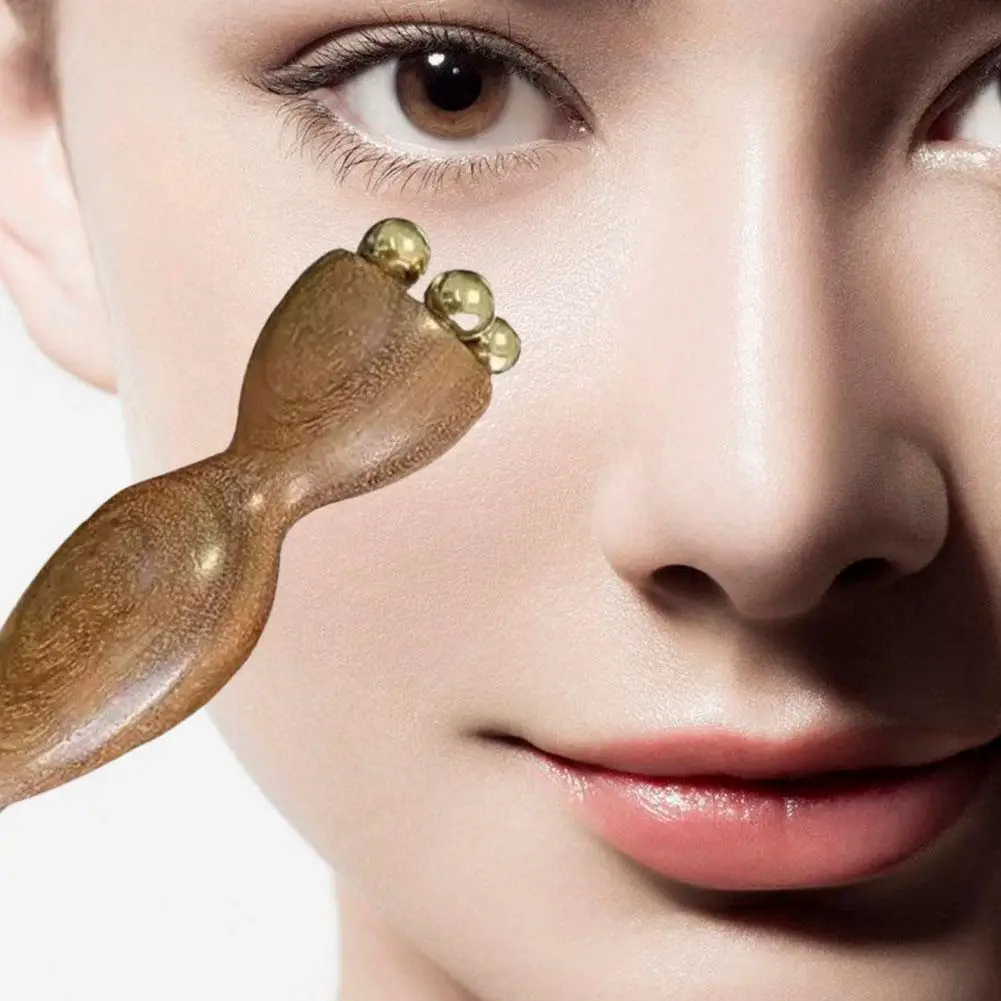 صغيرة لوتس جراب النحاس حبة مدلك الوجه خشب الصندل الوجه أدوات تدليك العين غوا شا الوجه العناية بالبشرة عصي تدليك